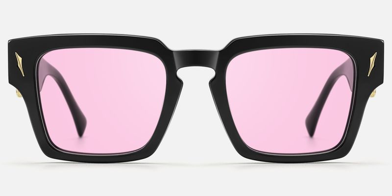 Stiletto - Pink Tinted Black Sword Sunglasses by Vooglam