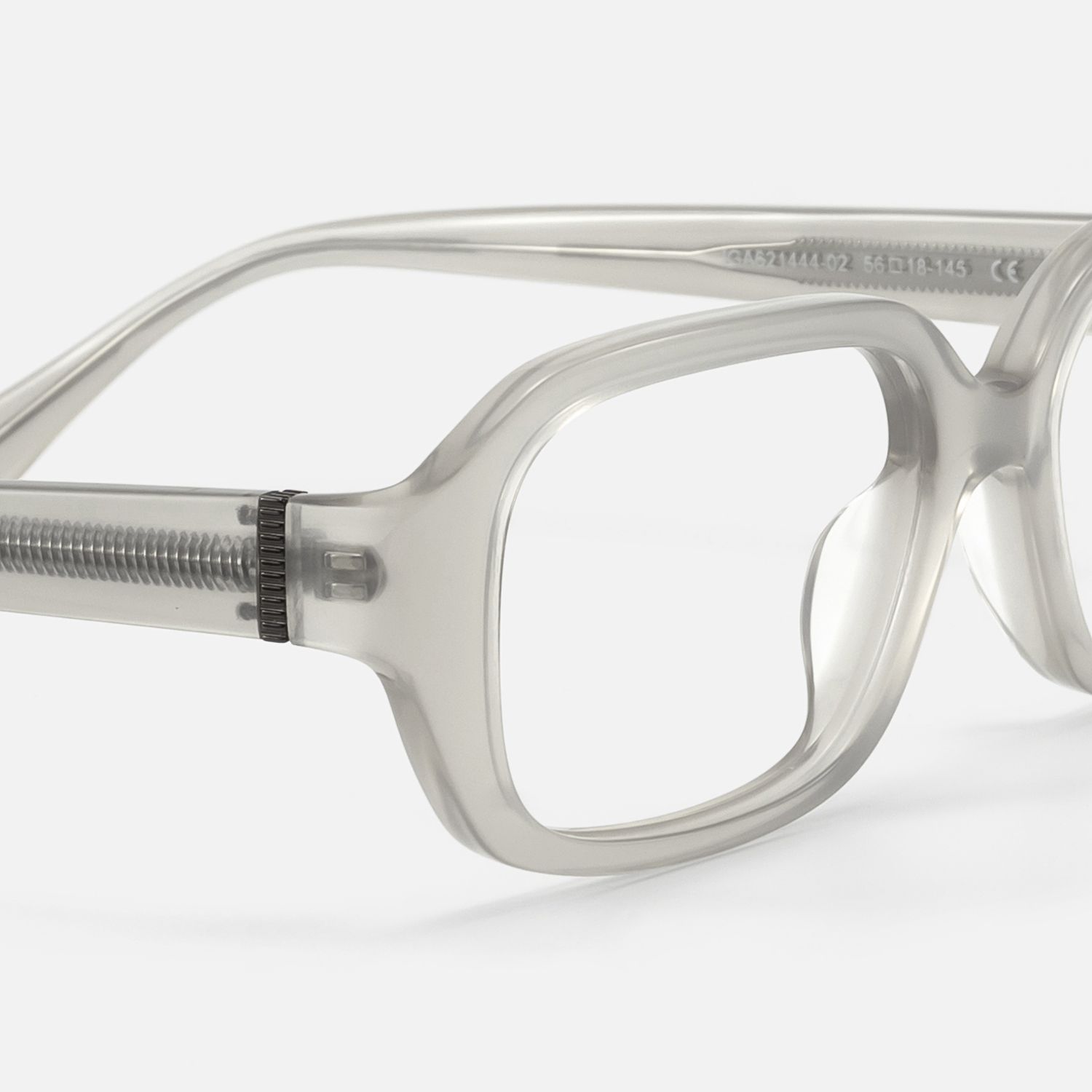 Mies - Translucent Silver Glasses with Screw Deco by Vooglam - Design Details