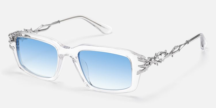 Vorpal - Thorn Deco Clear Blue Sunglasses by Vooglam