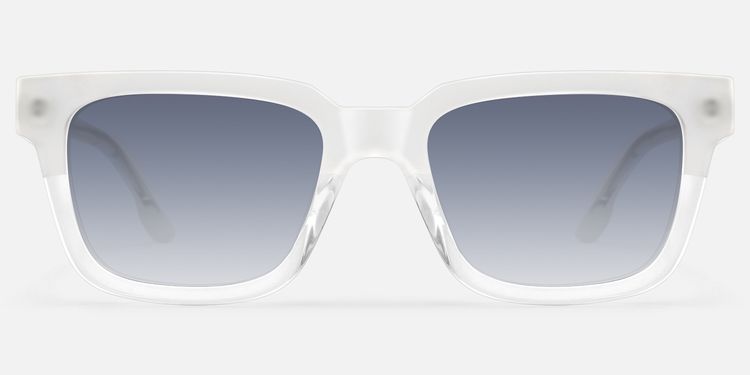 Strobe - Transparent Rectangle Sunglasses by Vooglam