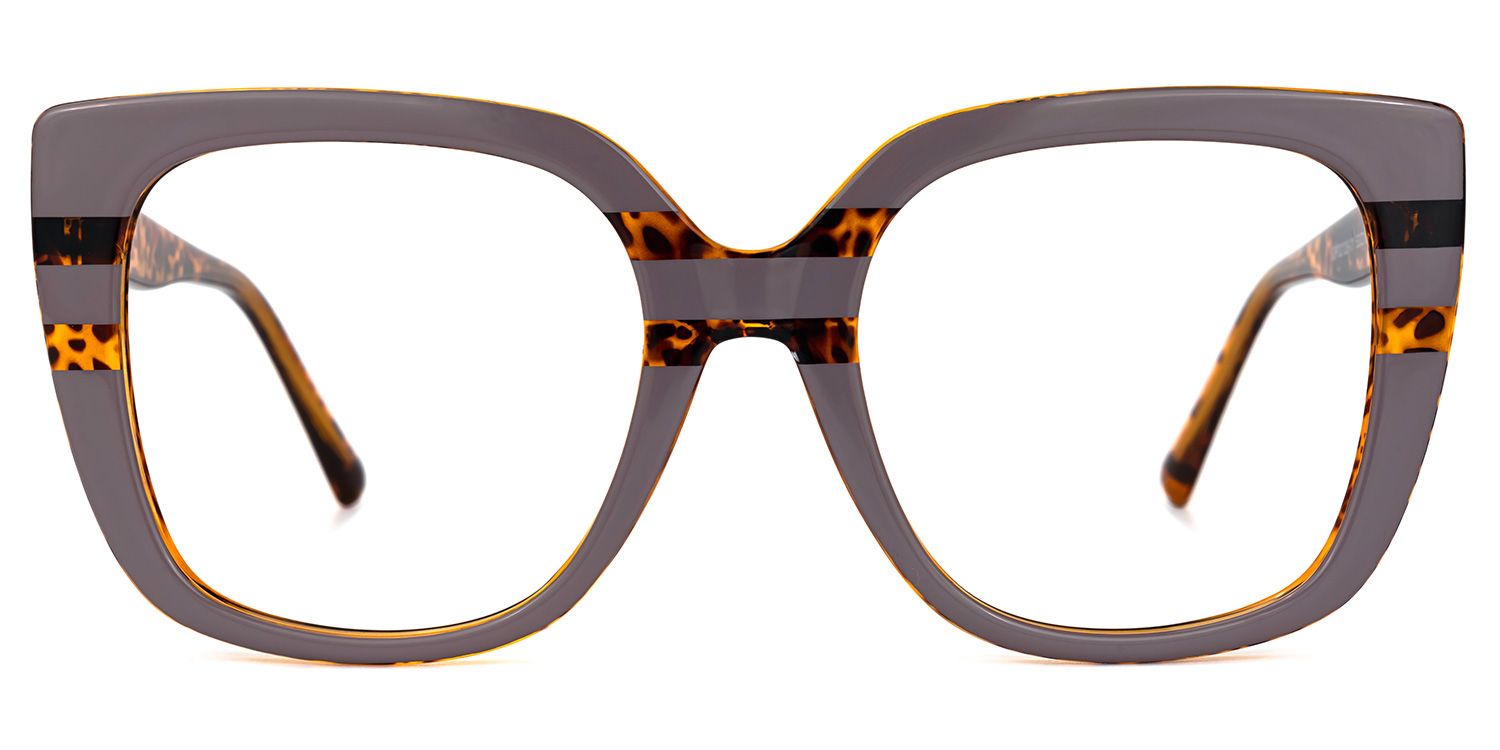 Sargent - Square Mauve Eyeglasses | Vooglam Angle View