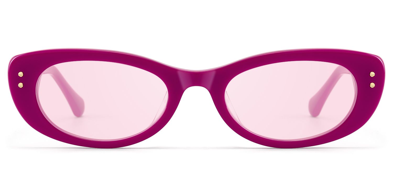 Ginza - Pink Tinted Magenta Y2K Rave Sunglasses by Vooglam Product Details 1
