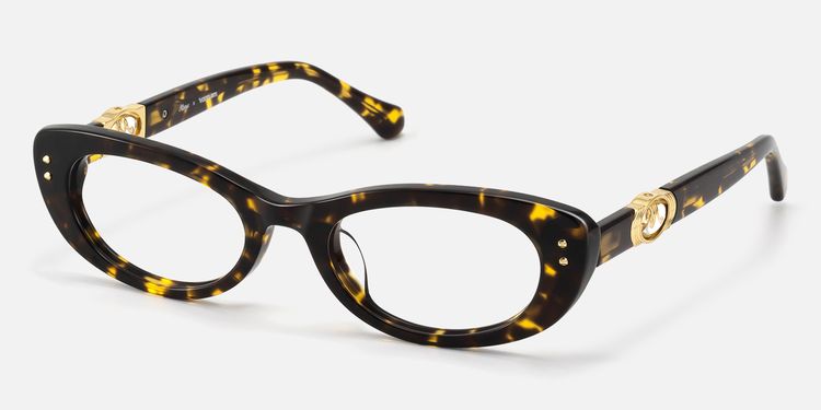 Ginza - Tortoise Retro Narrow Cat Eye Glasses by Vooglam