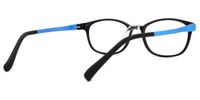 Sebastian - Oval Black Kids Eyeglasses | Vooglam Side View