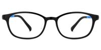 Sebastian - Oval Black Kids Eyeglasses | Vooglam Angle View