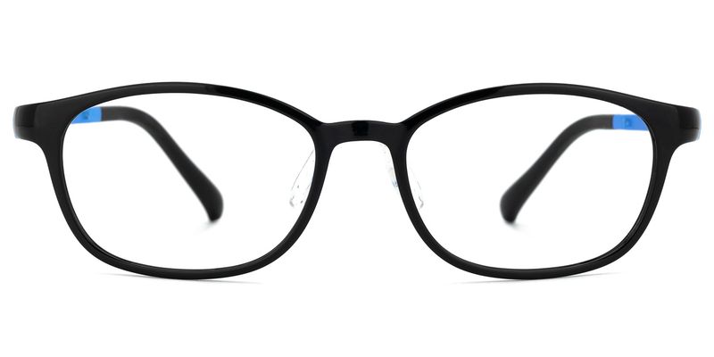 Sebastian - Oval Black Kids Eyeglasses